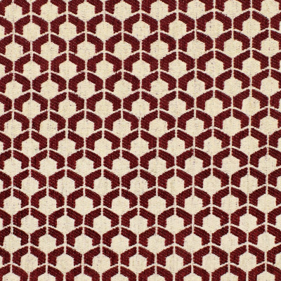 F3311 Sangria Fabric: E89, MADE IN USA, GEOMETRIC, WOVEN, RED, SMALL SCALE, SANGRIA