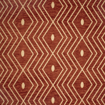 S1202 Terracotta Fabric: S05, ANNA ELISABETH, ORANGE GEOMETRIC CHENILLE, ORANGE CHENILLE, GEOMETRIC CHENILLE
