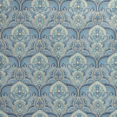 S1301 Bluebird Fabric: S07, COTTON, 100% COTTON, ANNA ELISABETH, METALLIC MEDALLION, METALLIC PRINT, BLUE MEDALLION, TEAL MEDALLION, TEAL PRINT