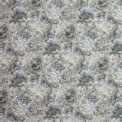 S1305 Blue Smoke Fabric: S07, COTTON, 100% COTTON, ANNA ELISABETH, BLUE PAISLEY, PAISLEY PRINT, GRAY PAISLEY, GREY PAISLEY, BLUE PRINT, GRAY PRINT, GREY PRINT