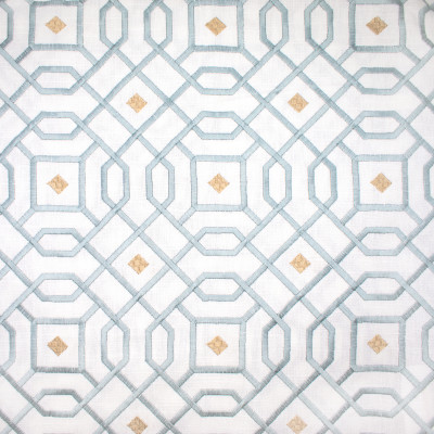 S1354 Porcelain Fabric: S08, EMBROIDERY, ANNA ELISABETH, BLUE EMBROIDERY, EMBROIDERY BLUE, BLUE GEOMETRIC, GEOMETRIC BLUE, GEOMETRIC BLUE EMBROIDERY