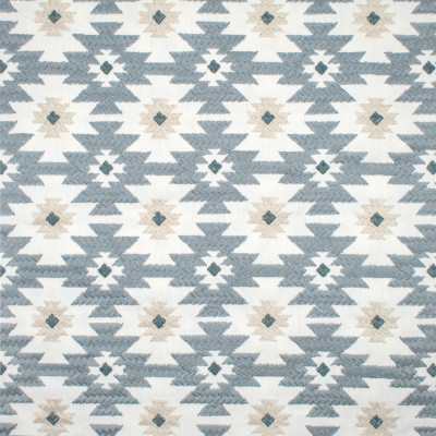 S1357 Platinum Fabric: S08, EMBROIDERY, ANNA ELISABETH, GEOMETRIC BLUE, BLUE GEOMETRIC, BLUE EMBROIDERY, BLUE GEOMETRIC EMBROIDERY