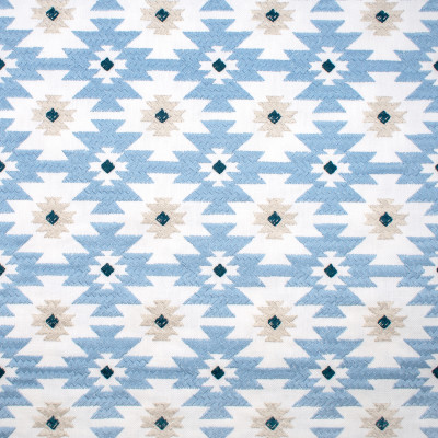 S1362 Cornflower Fabric: S08, EMBROIDERY, ANNA ELISABETH, BLUE EMBROIDERY, EMBROIDERY BLUE, BLUE GEOMETRIC, GEOMETRIC BLUE, GEOMETRIC BLUE EMBROIDERY