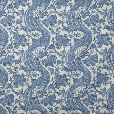 S1456 Chambray Fabric: S10, FLORAL BLUE WOVEN, BLUE WOVEN, BLUE FLORAL, FLORAL WOVEN, ANNA ELISABETH