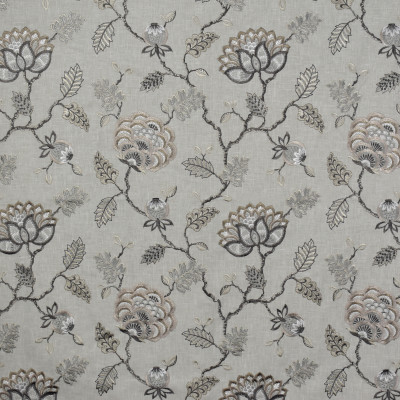S1607 Steel Fabric: S13, TAUPE FLORAL EMBROIDERY, GRAY FLORAL EMBROIDERY, FLORAL EMBROIDERY, EMBROIDERY, FLORAL, BORDEAUX, ANNA ELISABETH