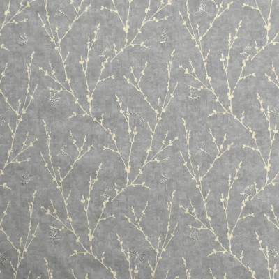 S1960 Chrome Fabric: S19, ANNA ELISABETH, EMBROIDERY, NOVELTY EMBROIDERY, METALLIC EMBROIDERY, METALLIC, NOVELTY, FOLIAGE EMBROIDERY, GRAY EMBROIDERY, GREY EMBROIDERY, DRAGONFLY
