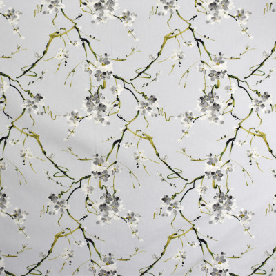 S1990 Dove Fabric: S20, ANNA ELISABETH, PRINT, FLORAL PRINT, CHERRY BLOSSOM, GRAY PRINT, GREY PRINT, COTTON PRINT, 100% COTTON