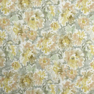 S1995 Peach Spice Fabric: S20, ANNA ELISABETH, PRINT, FLORAL PRINT, WATERCOLOR PRINT, WATERCOLOR FLORAL, GOLD FLORAL, GREEN PRINT, PEACH FLORAL, COTTON PRINT, 100% COTTON