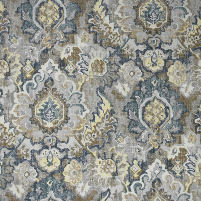 S2003 Soapstone Fabric: S20, ANNA ELISABETH, PRINT, MEDALLION PRINT, BLUE PRINT, TEAL PRINT, GRAY PRINT, GREY PRINT, COTTON PRINT, 100% COTTON