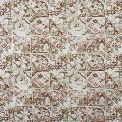S2467 Blush Fabric: S31, ANNA ELISABETH, 100% COTTON, COTTON PRINT, TILE, TILE PRINT, MEDALLION PRINT, PINK MEDALLION, BLUSH, WINDOW, DRAPERY
