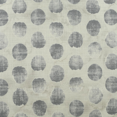 S2561 Fog Fabric: S32, ANNA ELISABETH, DOT PRINT, POLKA DOT, POLKA DOTS, COTTON PRINT, 100% COTTON, GRAY DOT, GREY DOT, GRAY PRINT, GREY PRINT, WINDOW, DRAPERY