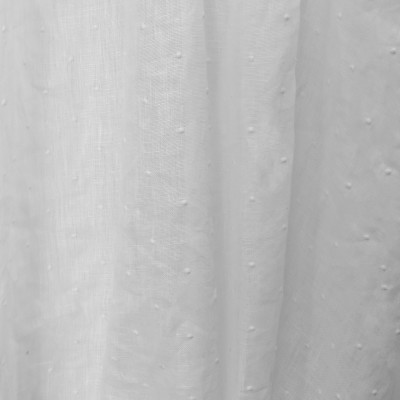 S2609 Snow Fabric: S33, WINDOW, ANNA ELISABETH, DRAPERY, WHITE, LINEN, 100% LINEN, DOT EMBROIDERY, DOT WINDOW, WHITE DOT, WHITE WINDOW, WHITE EMBROIDERY, EMBROIDERY