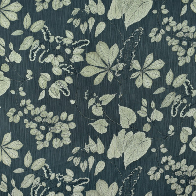 S2708 Slate Fabric: S35, ANNA ELISABETH, LARGE PRINT, LARGE SCALE, PRINT, COTTON, COTTON PRINT, 100% COTTON, FLORAL PRINT, FOLIAGE PRINT, BLUE FOLIAGE, LEAF, LEAF PRINT, BLUE LEAF, GRAY LEAF, GREY LEAF, GRAY FOLIAGE, GREY FOLIAGE