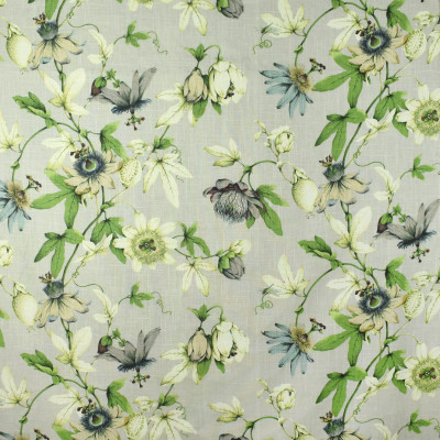 S2712 Dove Fabric: S35, ANNA ELISABETH, LARGE PRINT, LARGE SCALE, PRINT, FAUX LINEN, FAUX LINEN PRINT, FLORAL PRINT, GREEN FLORAL, GRAY FLORAL, GREY FLORAL, GREEN PRINT, GRAY PRINT, GREY PRINT