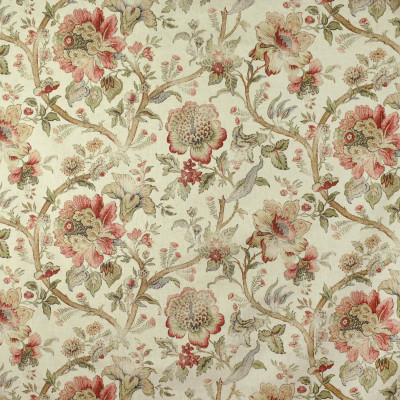S2723 Document Fabric: S35, ANNA ELISABETH, LARGE PRINT, LARGE SCALE, FLORAL PRINT, RED PRINT, RED FLORAL, JACOBEAN, JACOBEAN FLORAL