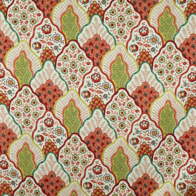 S2820 Melon Fabric: S38, ANNA ELISABETH, COTTON, 100% COTTON, COTTON PRINT, FLORAL, PRINT, FLORAL PRINT, PINK, YELLOW, CORAL, PINK FLORAL, YELLOW FLORAL, MELON