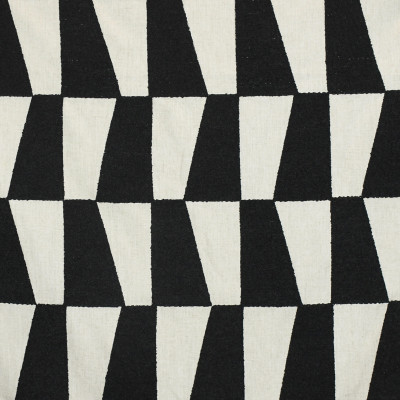 S3158 Domino Fabric: M03, GEOMETRIC, CONTEMPORARY, EMBROIDERY, WINDOW, TEXTURE, BLACK