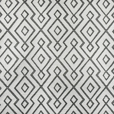 S3166 Ebony/Ivory Fabric: M03, GEOMETRIC, LATTICE, WOVEN, BLACK ,WHITE, BLACK AND WHITE