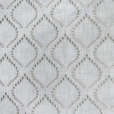 S3222 Aquamarine Fabric: M03, MEDALLION, OGEE, EMBROIDERY, WINDOW, BLUE, SPA