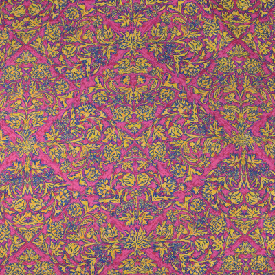 S3421 Latana Fabric: M04, ANNA ELISABETH, FLORAL, DIAMOND, GEOMETRIC, PRINT, PINK, YELLOW, CONTEMPORARY
