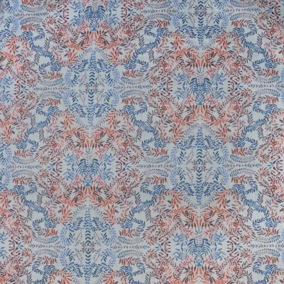 S3430 American Fabric: M04, ANNA ELISABETH, FLORAL, FOLIAGE, PRINT, PINK, BLUE