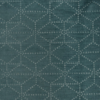 S3524 Turquoise Fabric: S47, ANNA ELISABETH, CRYPTON, CRYPTON HOME, PERFORMANCE, EASY TO CLEAN, GEOMETRIC, TEAL, CHENILLE