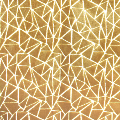 S3581 Saffron Fabric: M05, GEOMETRIC, VELVET, CUT VELVET, TEXTURE, GOLD, SAFFRON