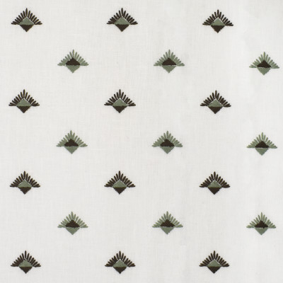 S3586 Sage Fabric: M05, DITSY, GEOMETRIC, EMBROIDERY, GREEN, BROWN, SAGE