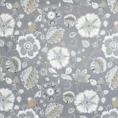 S3823 Flannel Fabric: S51, FLORAL, TRADITIONAL, PRINT, GRAY, GREY, NEUTRAL, FLANNEL