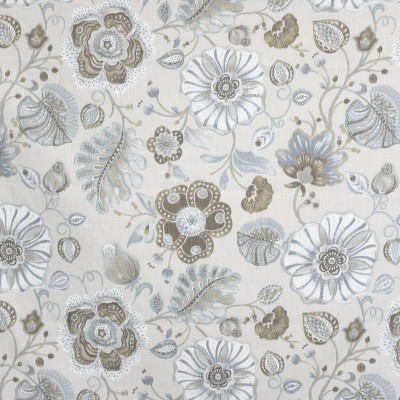 S3892 Oyster Fabric: S52, FLORAL, PRINT, NEUTRAL, OYSTER
