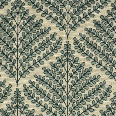 S3944 Aloe Fabric: S53, FLORAL, FOLIAGE, EMBROIDERY, GREEN, ALOE, WINDOW