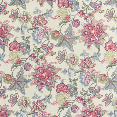 S3968 Parchment Fabric: S53, FLORAL, PRINT, PINK, PARCHMENT