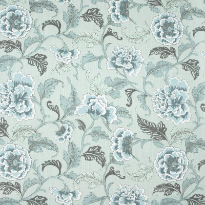 S3986 Mist Fabric: S54, FLORAL, PRINT, BLUE, MIST, SPA