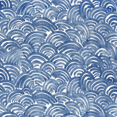 S4010 Tide Fabric: S54, GEOMETRIC, SHELL, PRINT, BLUE, TIDE