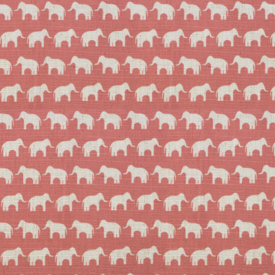 S4102 Coral Fabric: M07, CORAL, PRINT, ANIMAL, ELEPHANT, PINK