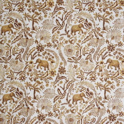 S4162 Amber Fabric: M07, GOLD, AMBER, PRINT, FLORAL, MONOCHROME