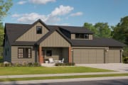 Lilac 3 Car Garage Farmhouse B Elevation