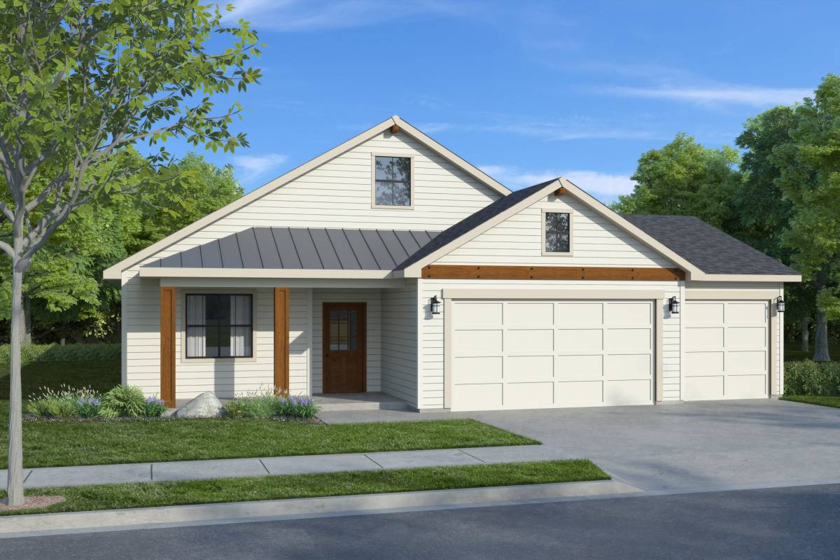 Roslyn Farmhouse 3 Car Elevation 1920x1080
