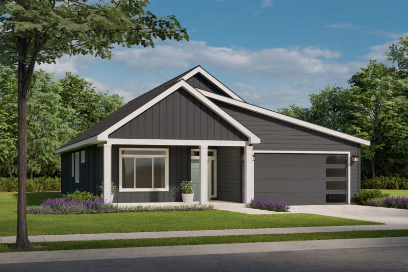 Willow 2 Car Contemporary C Elevation