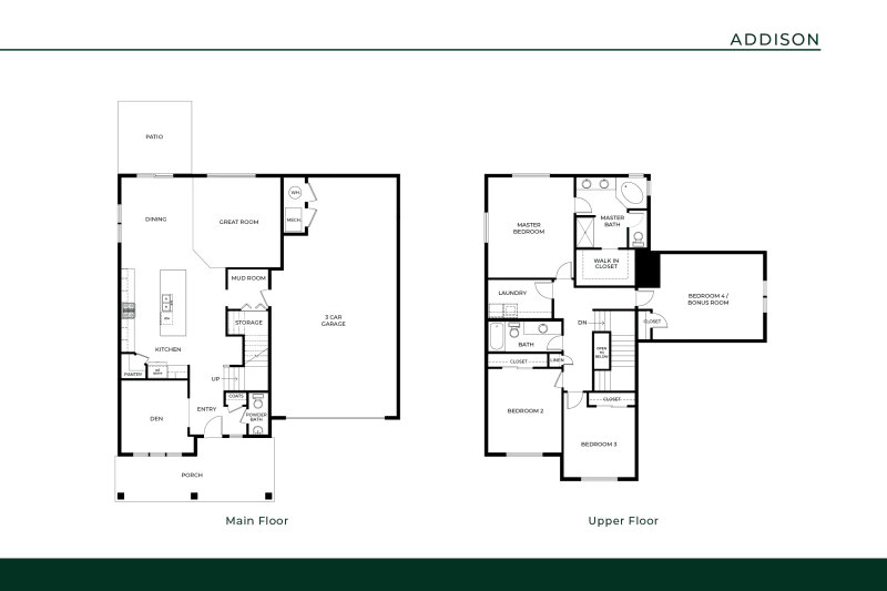Addison Floor Plans