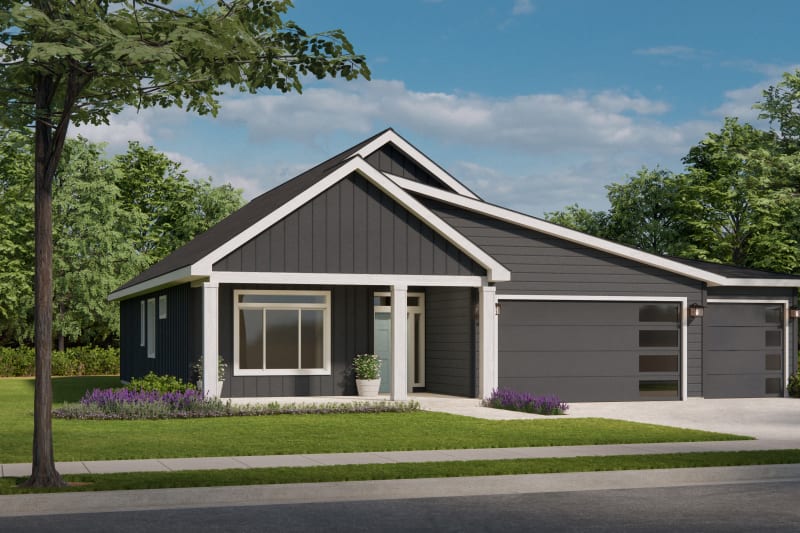 Willow 3 Car Contemporary C Elevation