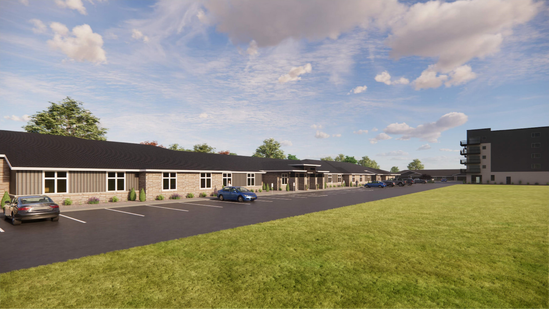 Exterior view of the Silverstone Memory Care facility