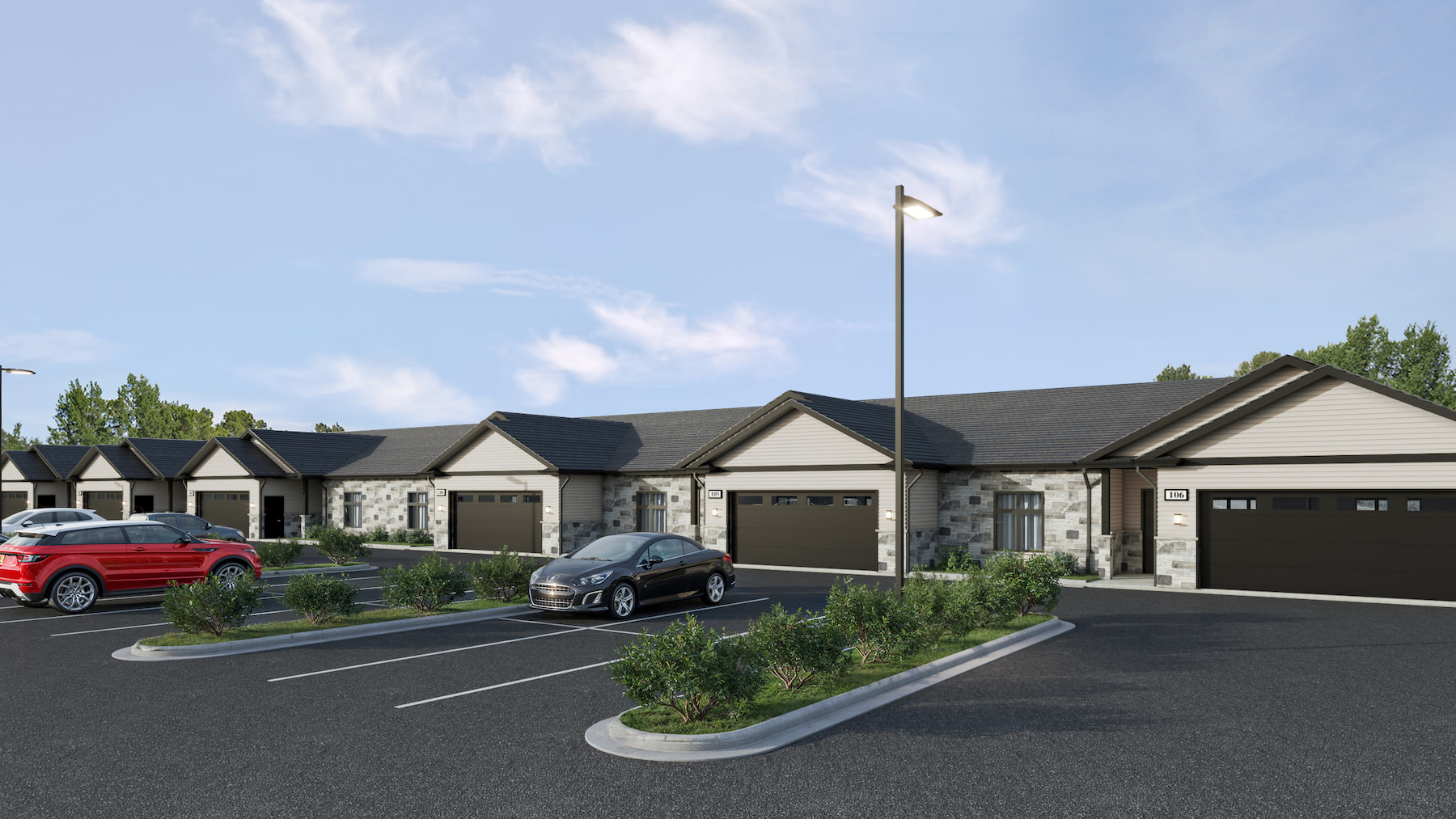 Exterior rendering of the West Point Centre senior living community