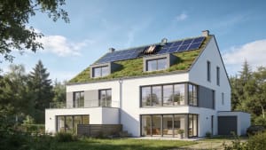 Effizienzhaus mit Gründach und Solar