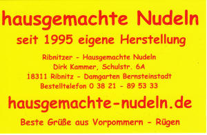 Firmenlogo von Ribnitzer Hausgemachte Nudeln