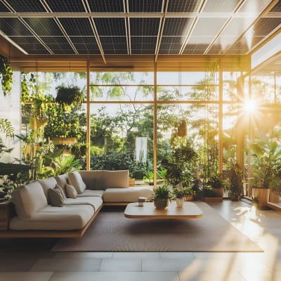 Modernes, schönes, umweltfreundliches Wohnzimmer