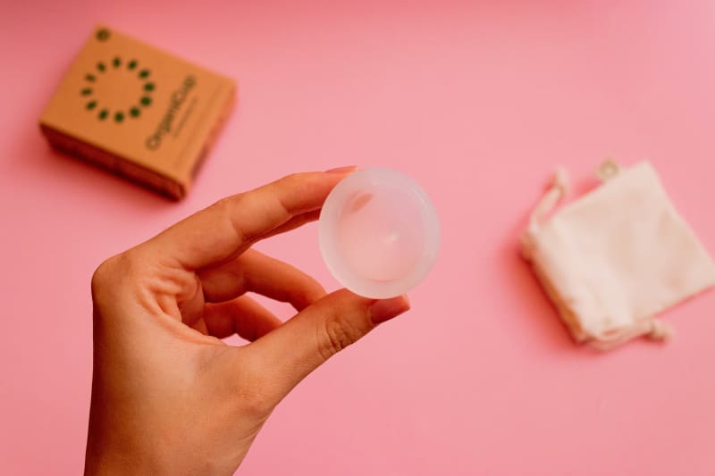 Menstruationstasse aus SIlikon transparent