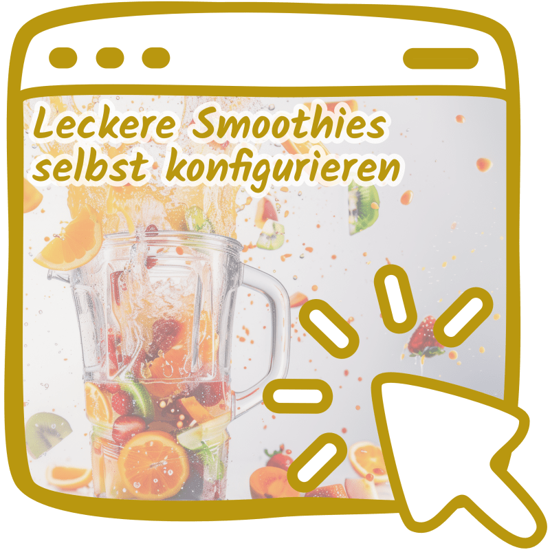 Bei Indivit können ganz eigene Smoothies in unserem Konfigurator individuell konfiguriert und trinkfertig vorbestellt werden. | © Indivit