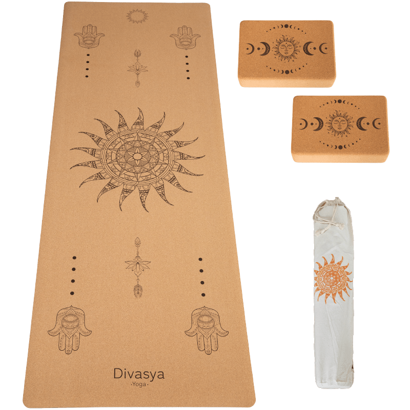 Yoga Set aus Yogamatte und Yogablöcke | © Divasya