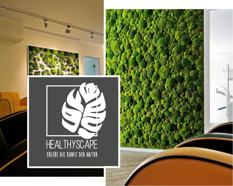 Moosbilder, Mooswände & Firmenlogo | © Design by Healthyscape Martin Schinköth 2024